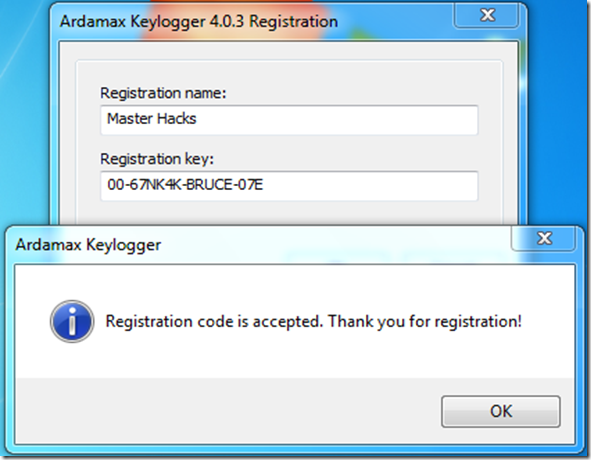 Perfect keylogger with crack